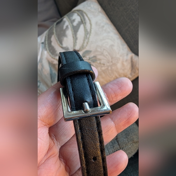 Black Leather Bag Strap - Picture 3 of 5